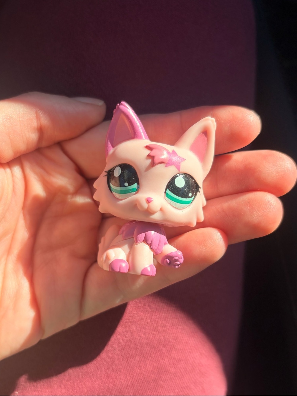 LPS Littlest Pet Shop #79 Pink Persian Wolf Cat G7 Series 2
